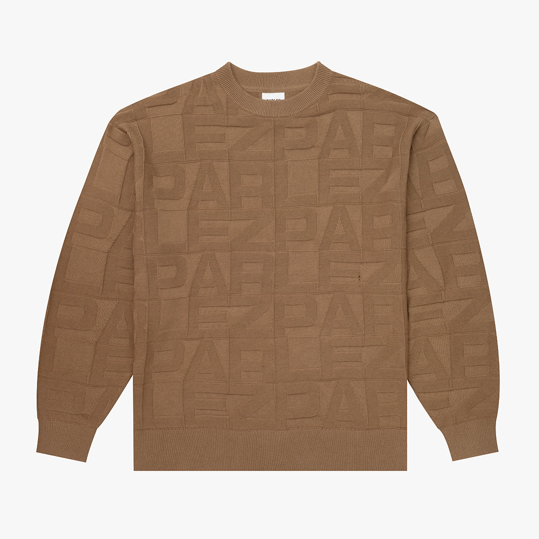 Block Crew Knit Sand