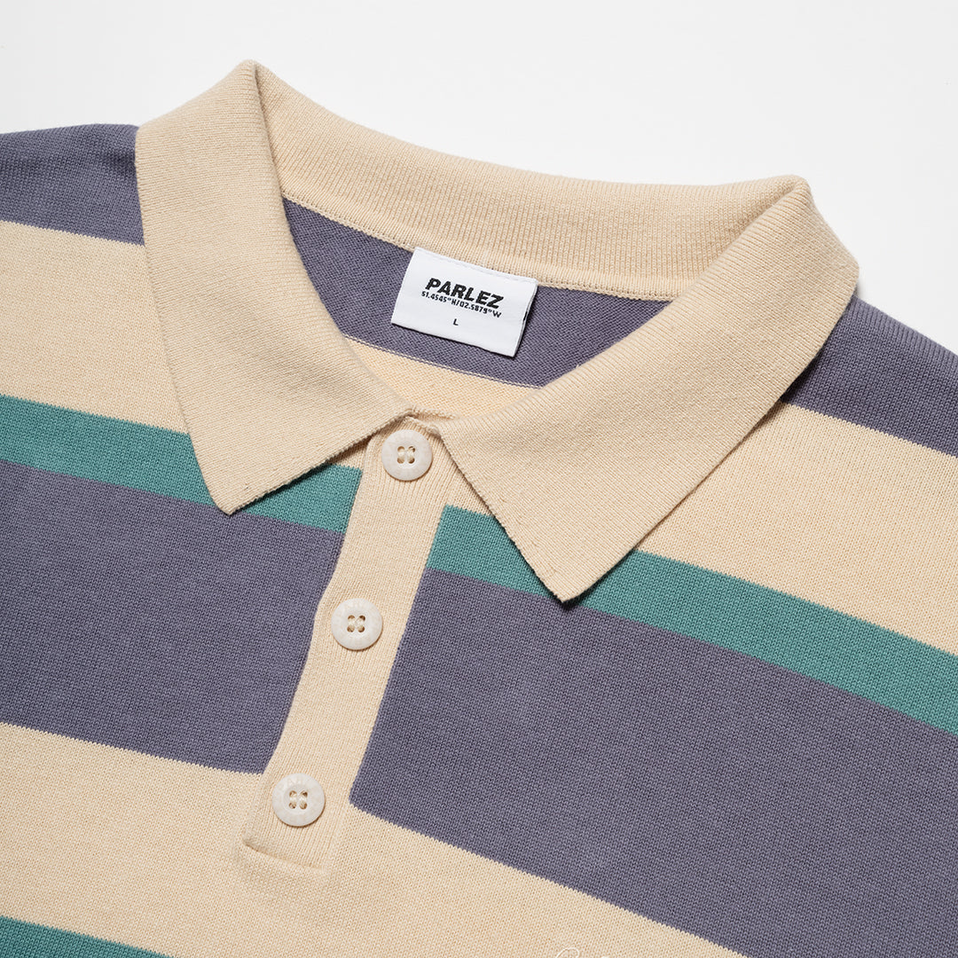 Pipe Polo Knit Purple Haze Stripe - Image 3