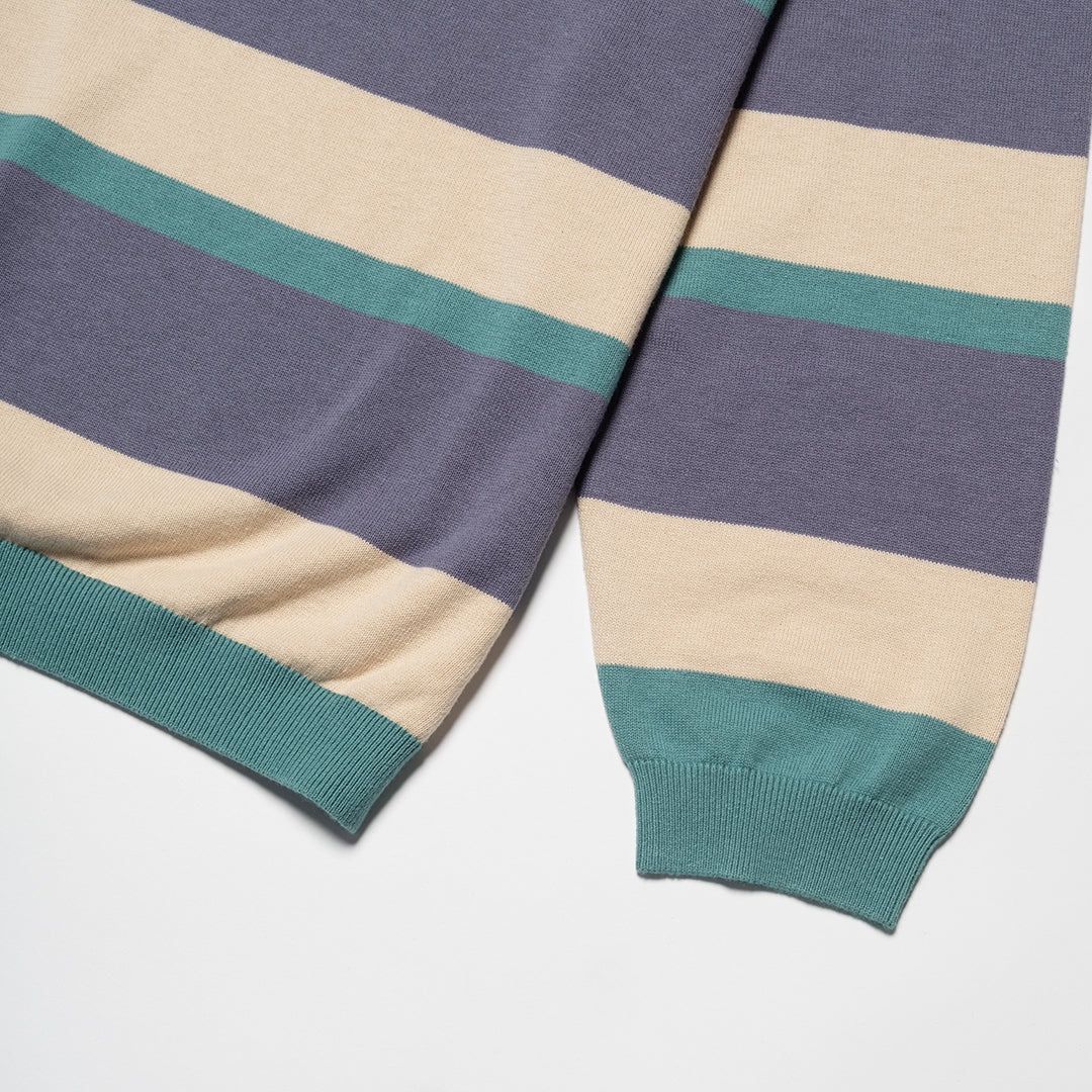 Pipe Polo Knit Purple Haze Stripe - Image 5