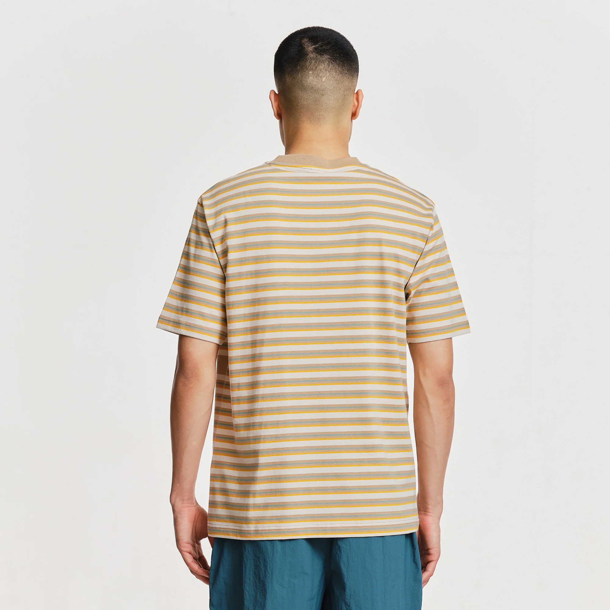Solar Stripe T-Shirt Greige - Image 3