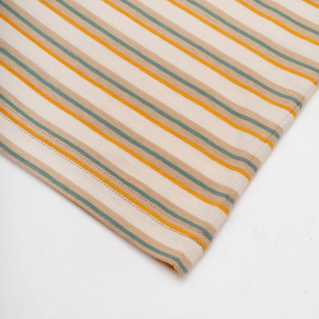 Solar Stripe T-Shirt Greige - Image 7