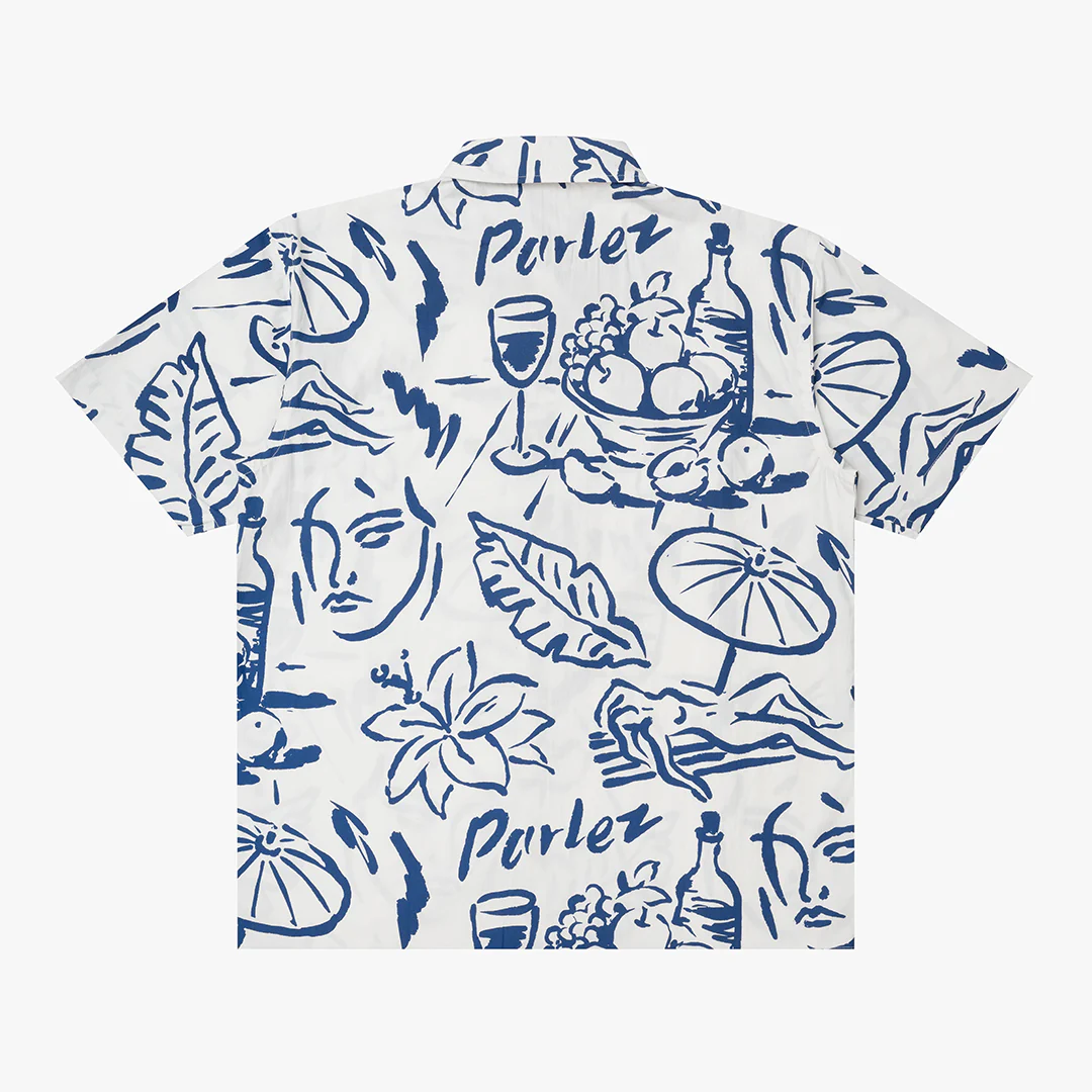Unwind S/S Shirt White/Cobalt - Image 2