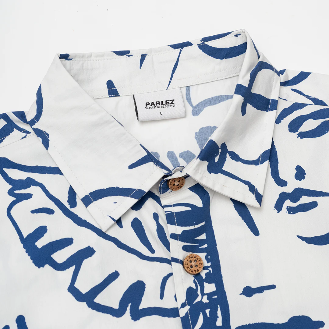 Unwind S/S Shirt White/Cobalt - Image 4